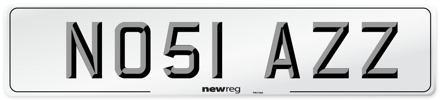 NO51 AZZ Number Plate from New Reg